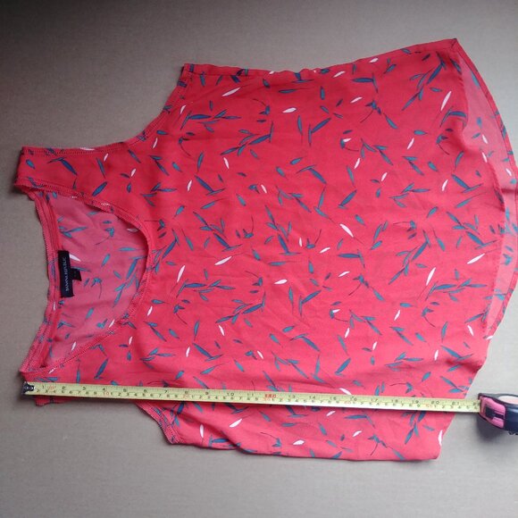 4/$20 Banana Republic sleeveless floral orange red blouse top Small - Picture 10 of 11